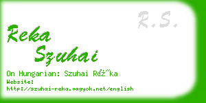 reka szuhai business card